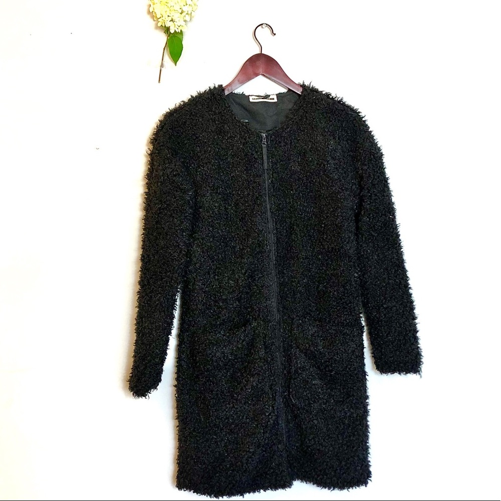 NOISY MAY / Black / teddy bear / jacket